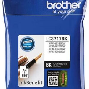 Brother Genuine LC3717BK High Yield Black Printer Ink Cartridge